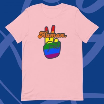 Human. PRIDE Flag Tee - Various Color Options - Image 8