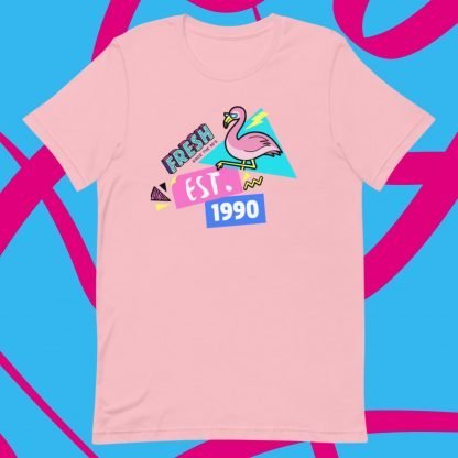 1990 Flamingo Birth Year 90s Baby Tee - Various Color Options - Image 5