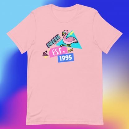 1995 Flamingo Birth Year 90s Baby Tee - Various color Options - Image 5
