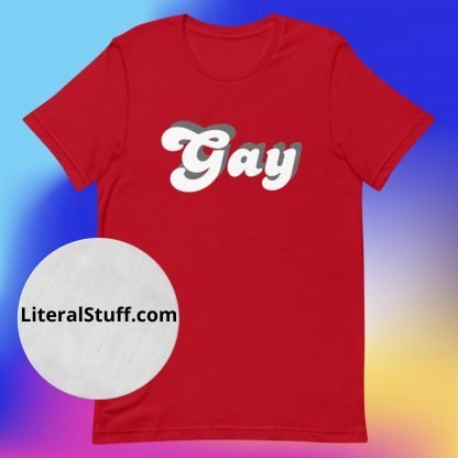 Gay Minimalist Statement Tee - Various Color Options - Image 8