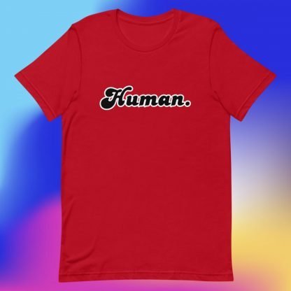 Human Minimalist Tee Black Fonts - Various Color Options - Image 9