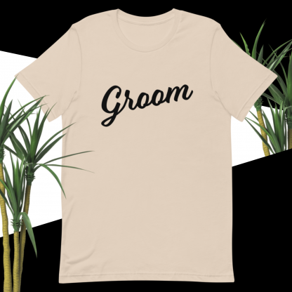 Groom Black Fonts Unisex Tee - Various Color Options - Image 2
