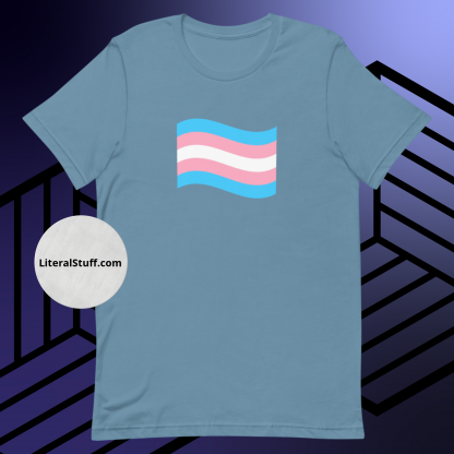 LGBTQ Owned Shop Trans Flag PRIDE Short Sleeved Tee - Various Color Options - Image 5