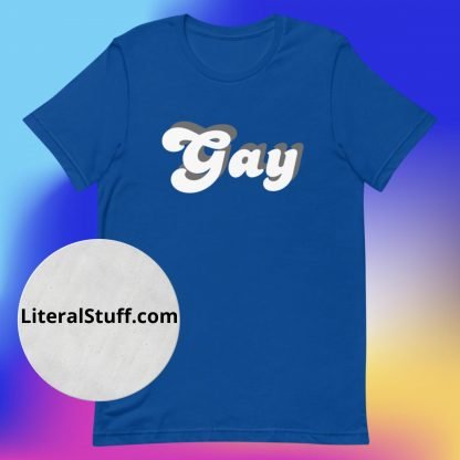 Gay Minimalist Statement Tee - Various Color Options - Image 9
