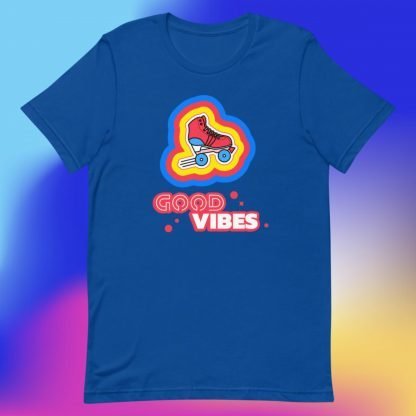 Good Vibes 70s 80s Roller Skate Tee - Various Color Options