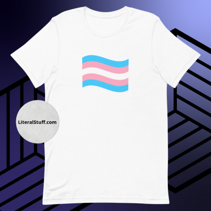 LGBTQ Owned Shop Trans Flag PRIDE Short Sleeved Tee - Various Color Options - Image 6