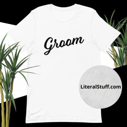 Groom Black Fonts Unisex Tee - Various Color Options - Image 10