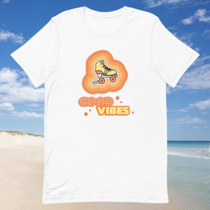 Good VIbes Roller Skate 70s Vibe Tee - Various Color Options - Image 5