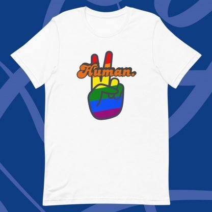 Human. PRIDE Flag Tee - Various Color Options - Image 9