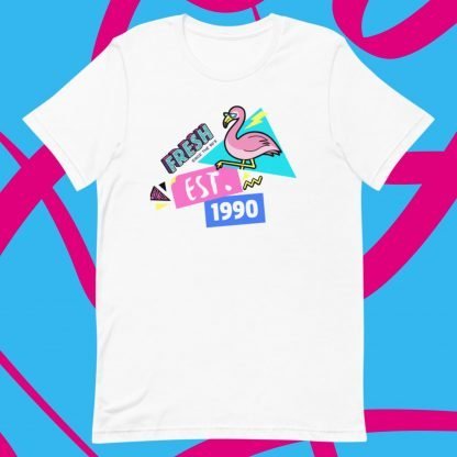 1990 Flamingo Birth Year 90s Baby Tee - Various Color Options - Image 7