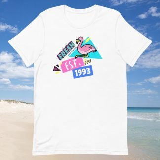 1993 Flamingo Birth Year 90s Baby Tee - Various Color Options