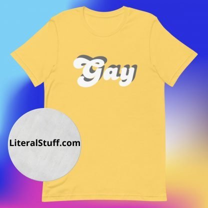 Gay Minimalist Statement Tee - Various Color Options - Image 10