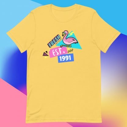 Flamingo 1991 Birth Year 90s Baby Tee - Various Color Options - Image 8