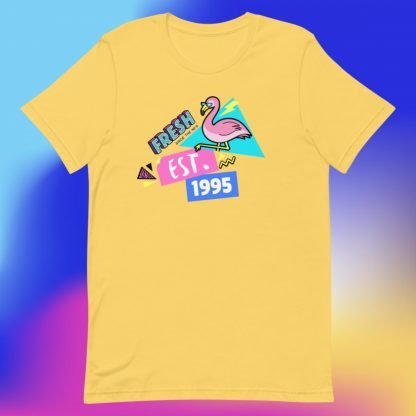 1995 Flamingo Birth Year 90s Baby Tee - Various color Options - Image 8