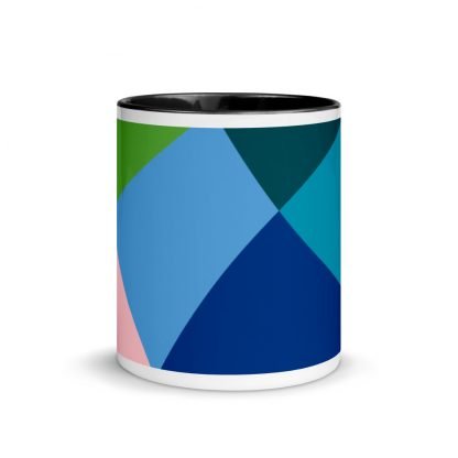 Mosaic Pattern Coffee Mug with Color Inside - Various Color Options - Image 3