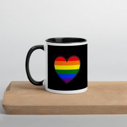 LGBTQ+ Pride Coffee Mug with Color Inside - Various Color Options - Printed Both Sides