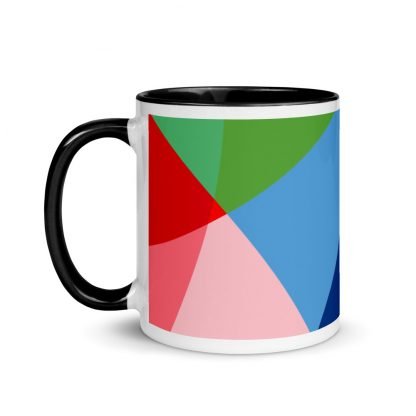 Mosaic Pattern Coffee Mug with Color Inside - Various Color Options - Image 4