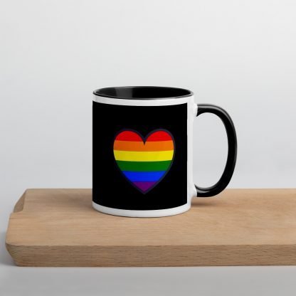 LGBTQ+ Pride Coffee Mug with Color Inside - Various Color Options - Printed Both Sides - Image 2