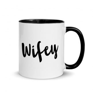 Wifey Coffee Cup Mug with Color Inside - Various Color Options