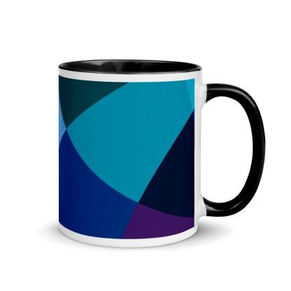 Mosaic Pattern Coffee Mug with Color Inside - Various Color Options - Image 2