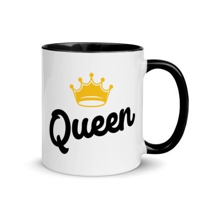Queen Coffee Mug Cup with Color Inside - Various Color Options - Image 2
