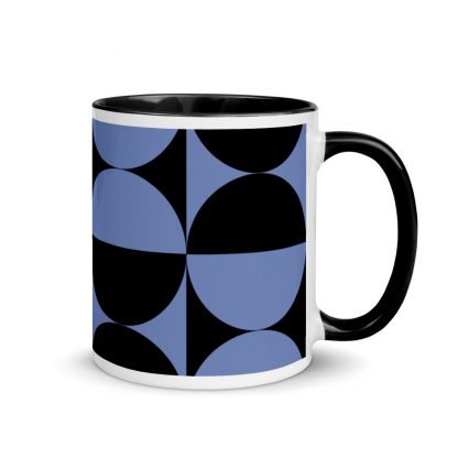 Geometric Circle Mod Mug Cup with Black Accent Color