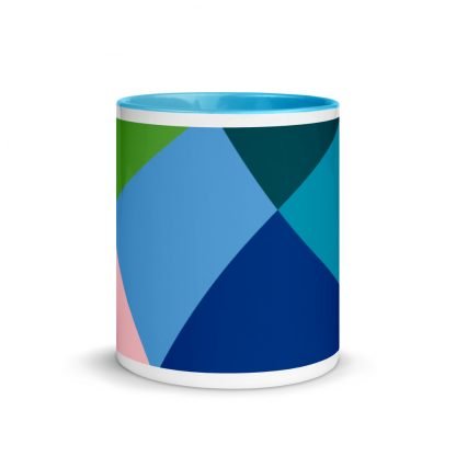 Mosaic Pattern Coffee Mug with Color Inside - Various Color Options - Image 11
