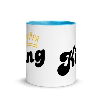 KIng and Crown Coffee Mug with Color Inside - Various Color Options - Image 11