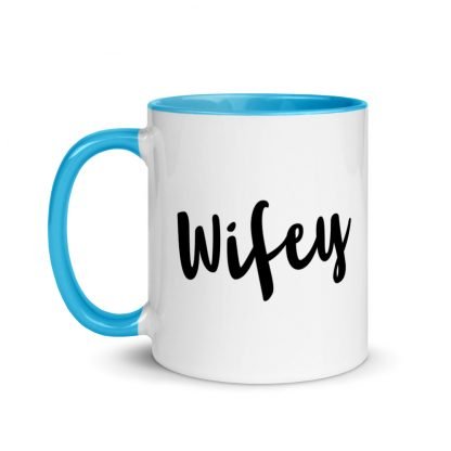 Wifey Coffee Cup Mug with Color Inside - Various Color Options - Image 8
