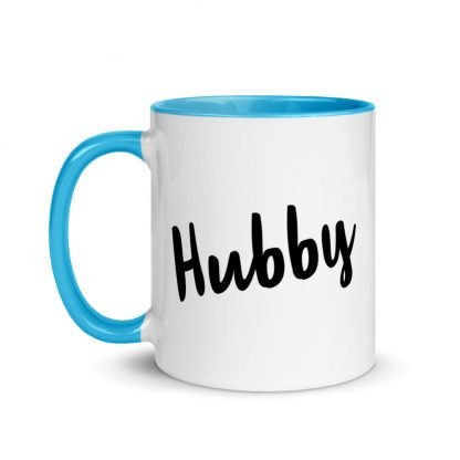 Hubby Coffee Cup Mug with Color Inside - Various Color Options - Image 8