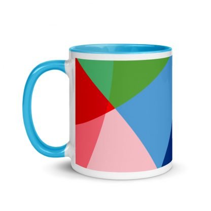 Mosaic Pattern Coffee Mug with Color Inside - Various Color Options - Image 12