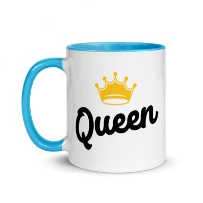Queen Coffee Mug Cup with Color Inside - Various Color Options - Image 13