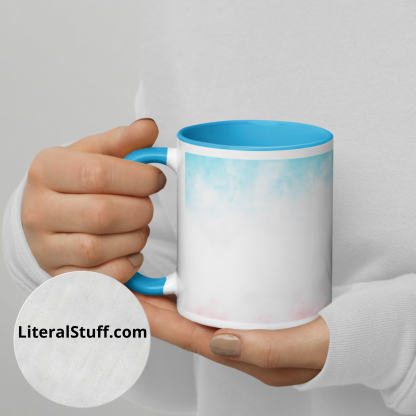 LGBTQ Trans Flag Inspired Colors Coffee Mug with Color Accents - Color Options Pink or Blue - Image 7