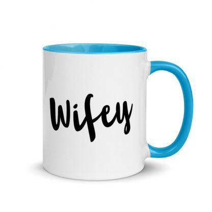Wifey Coffee Cup Mug with Color Inside - Various Color Options - Image 7