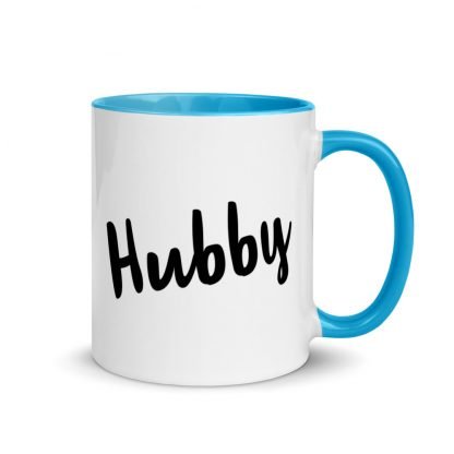 Hubby Coffee Cup Mug with Color Inside - Various Color Options - Image 7