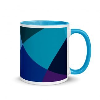 Mosaic Pattern Coffee Mug with Color Inside - Various Color Options