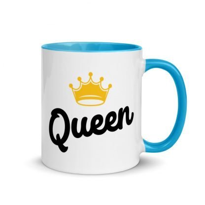 Queen Coffee Mug Cup with Color Inside - Various Color Options - Image 11