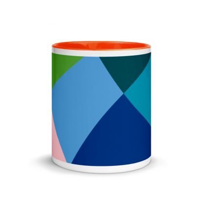 Mosaic Pattern Coffee Mug with Color Inside - Various Color Options - Image 9