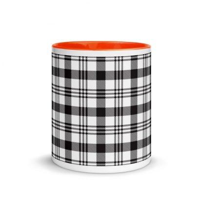 Plaid Coffee Mug Cup with Color Inside - Various Color Options - Image 8