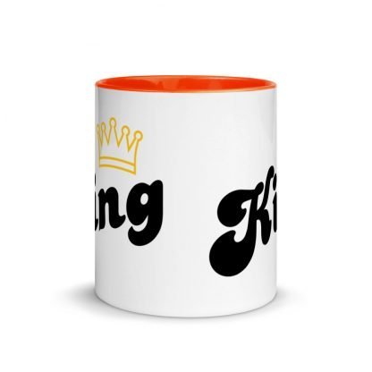 KIng and Crown Coffee Mug with Color Inside - Various Color Options - Image 8