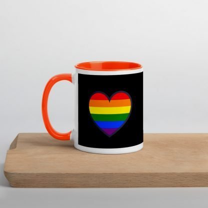 LGBTQ+ Pride Coffee Mug with Color Inside - Various Color Options - Printed Both Sides - Image 5