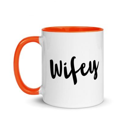 Wifey Coffee Cup Mug with Color Inside - Various Color Options - Image 6