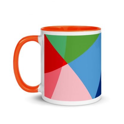 Mosaic Pattern Coffee Mug with Color Inside - Various Color Options - Image 10