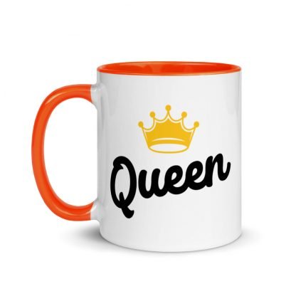 Queen Coffee Mug Cup with Color Inside - Various Color Options - Image 10