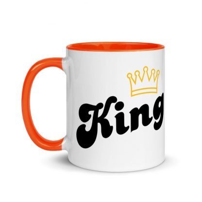 KIng and Crown Coffee Mug with Color Inside - Various Color Options - Image 9