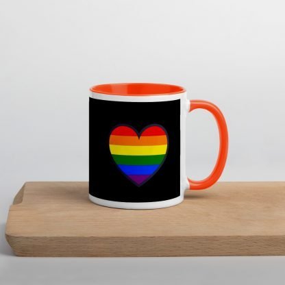 LGBTQ+ Pride Coffee Mug with Color Inside - Various Color Options - Printed Both Sides - Image 6