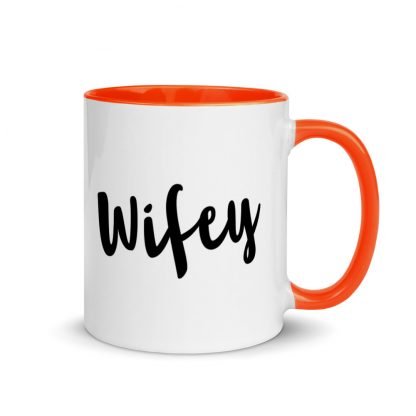 Wifey Coffee Cup Mug with Color Inside - Various Color Options - Image 5