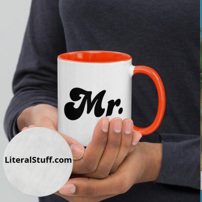 Mr. Statement Mug Cup with Accent Colors - Various Color Accents - Image 2