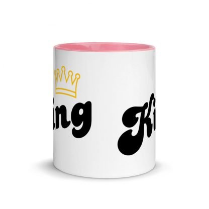 KIng and Crown Coffee Mug with Color Inside - Various Color Options - Image 14
