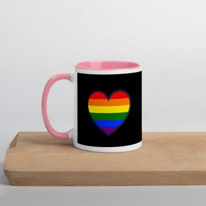 LGBTQ+ Pride Coffee Mug with Color Inside - Various Color Options - Printed Both Sides - Image 9